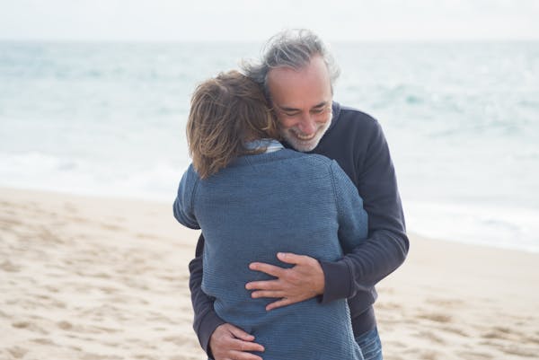 Elderly couple enjoying a bucket-list vacation